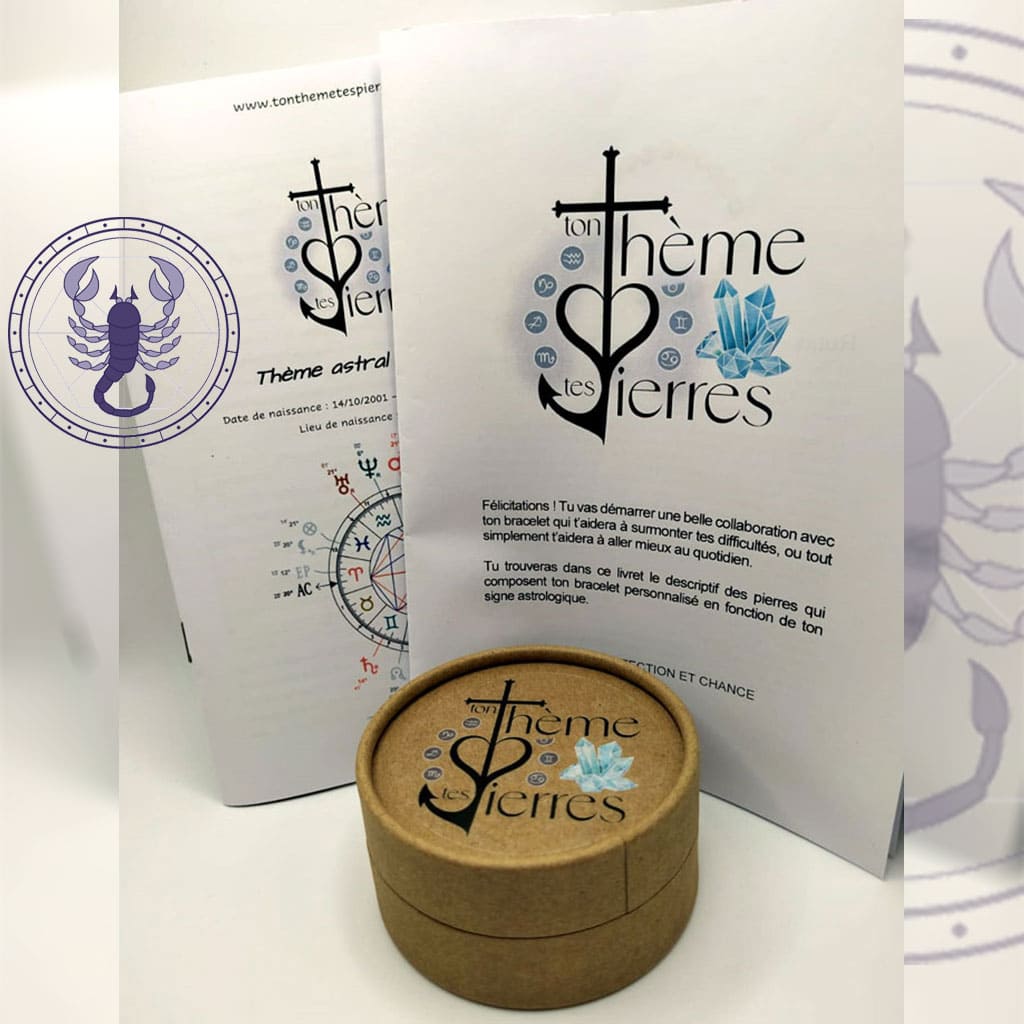 Pack "thème astral + bracelet Personnalisé" pour le Scorpion
