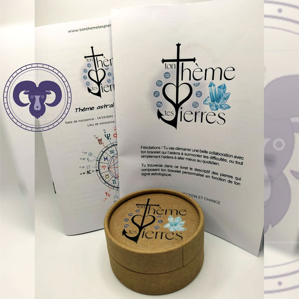 Pack "thème astral + bracelet Personnalisé" pour le Bélier