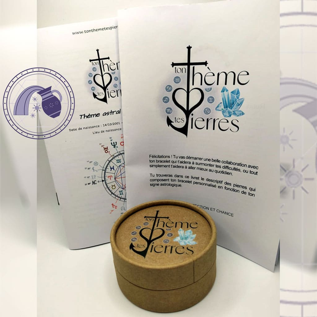 Pack "thème astral + bracelet Personnalisé" pour le Verseau