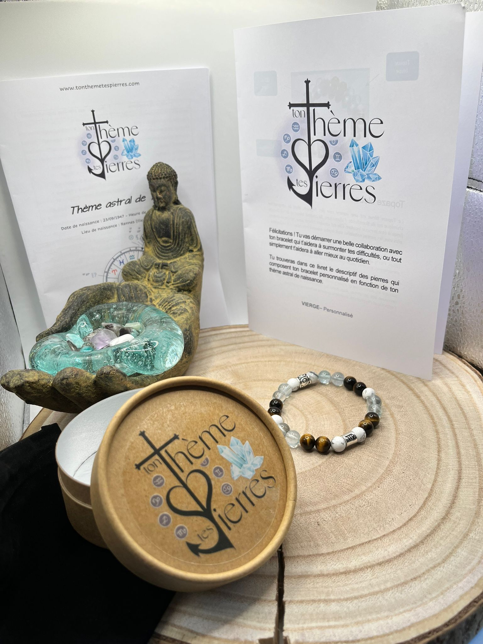 Pack "thème astral + bracelet Personnalisé" pour la Vierge – Image 2