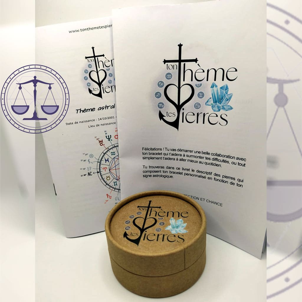 Pack "thème astral + bracelet Personnalisé" pour la Balance