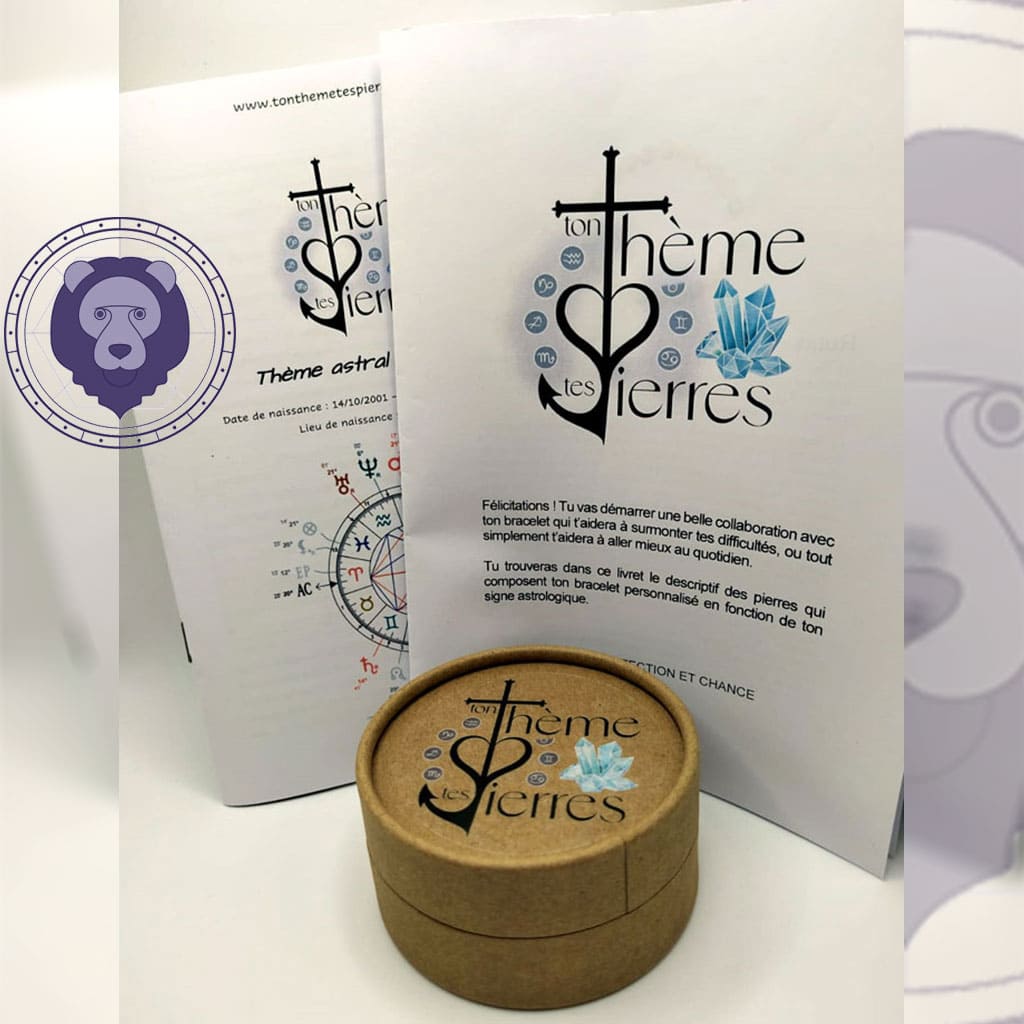 Pack "thème astral + bracelet Personnalisé" pour le Lion